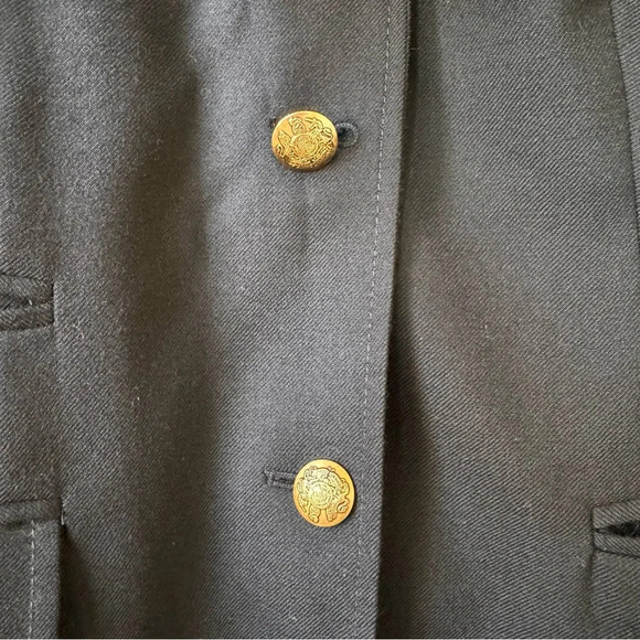 J. Crew Women’s Schoolboy Wool Coat Blazer Two Front Button Black size 8T Flawed - Picture 11 of 13